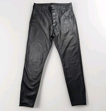 KancanKancan Faux Leather Skinny Pants Women 15/31 Black High Rise