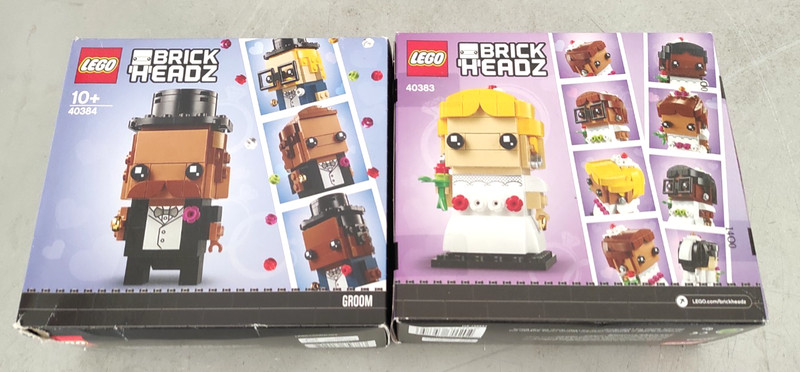 LEGO Bride & Groom Brickheadz  Wedding  40383 + 40384  BNIB minor box damage