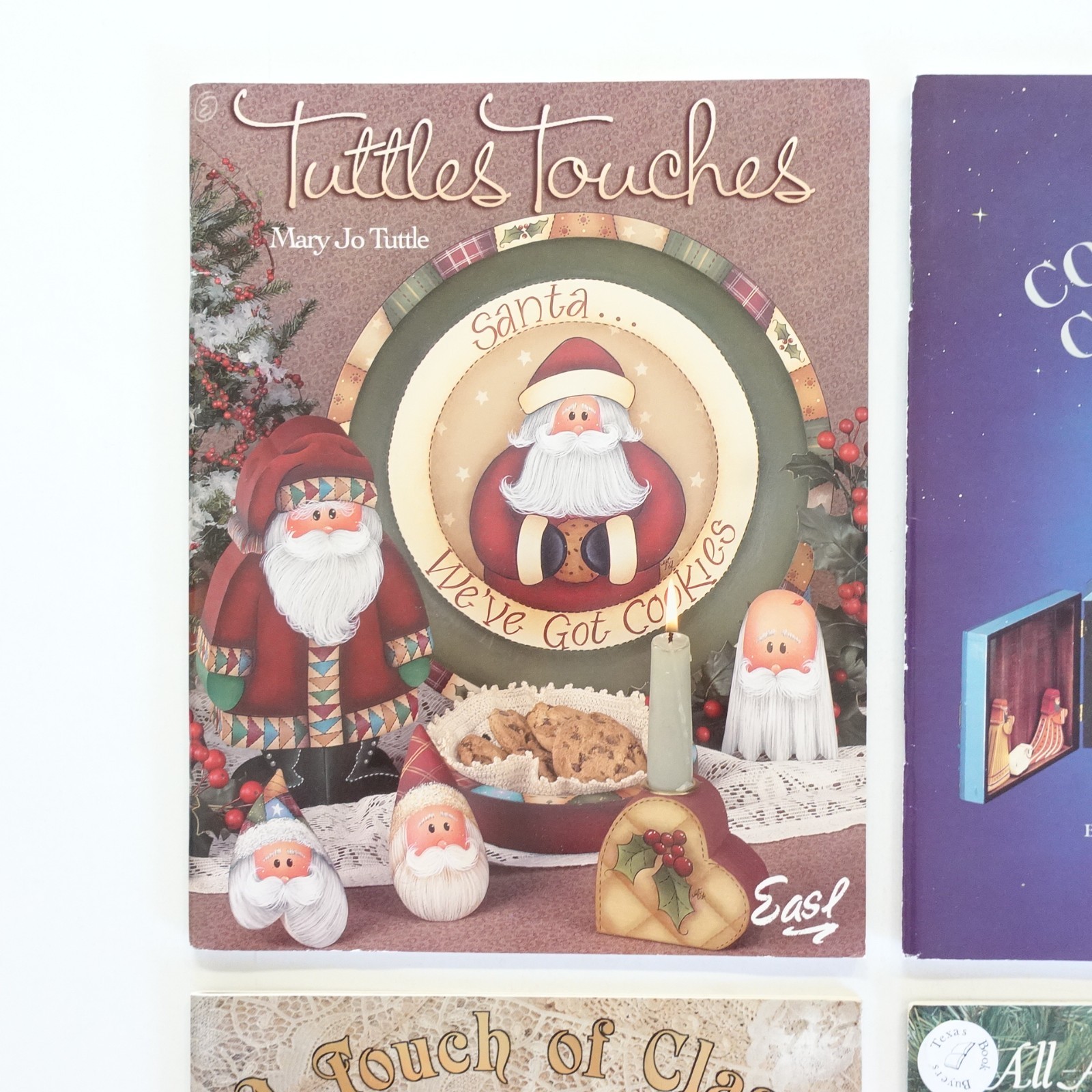 Vtg Lot of 6 Tole Painting Books Christmas Holiday Xmas Santa Angels Nostalgic