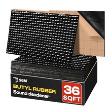 Black Premium Car Sound Deadening Mat 80 mil 2mm 3.4 sqm , 36 sqft