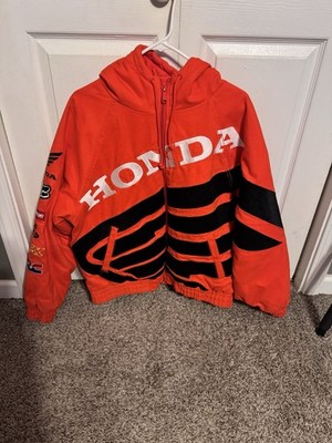 SUPREME F/W  19 HONDA FOX RACING PUFFY ZIP UP JACKET SIZE M Red