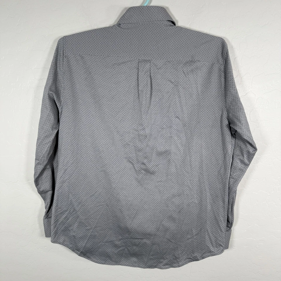 Peter Millar Shirt Mens Large Gray Button Up Long Sleeve Constellation Oxford - Image 4 of 4
