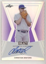 2014 Leaf Metal Draft Purple Prismatic 13/25 Christian Binford #BA-CB1 Auto 0c2