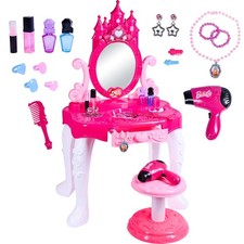 Toddler Vanity Set Play for Girls Vanity Playset with Mirror and Makeup Table...