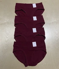 Auden Women's Size Medium (8-10) Cotton Blend Hipster Panties in Red 4 Pack
