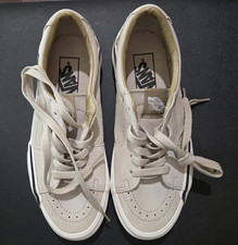 VANS Beige Low Top Lace-Up Sneakers Solid Rubber Outsole New Without Box