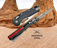 Microtech Knives MSI RAM LOK Black Polymer Injection Molded Red Back Strap