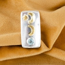 Natural Sky Blue Topaz Gemstone 925 Sterling Silver Handmade Ring All Size DW