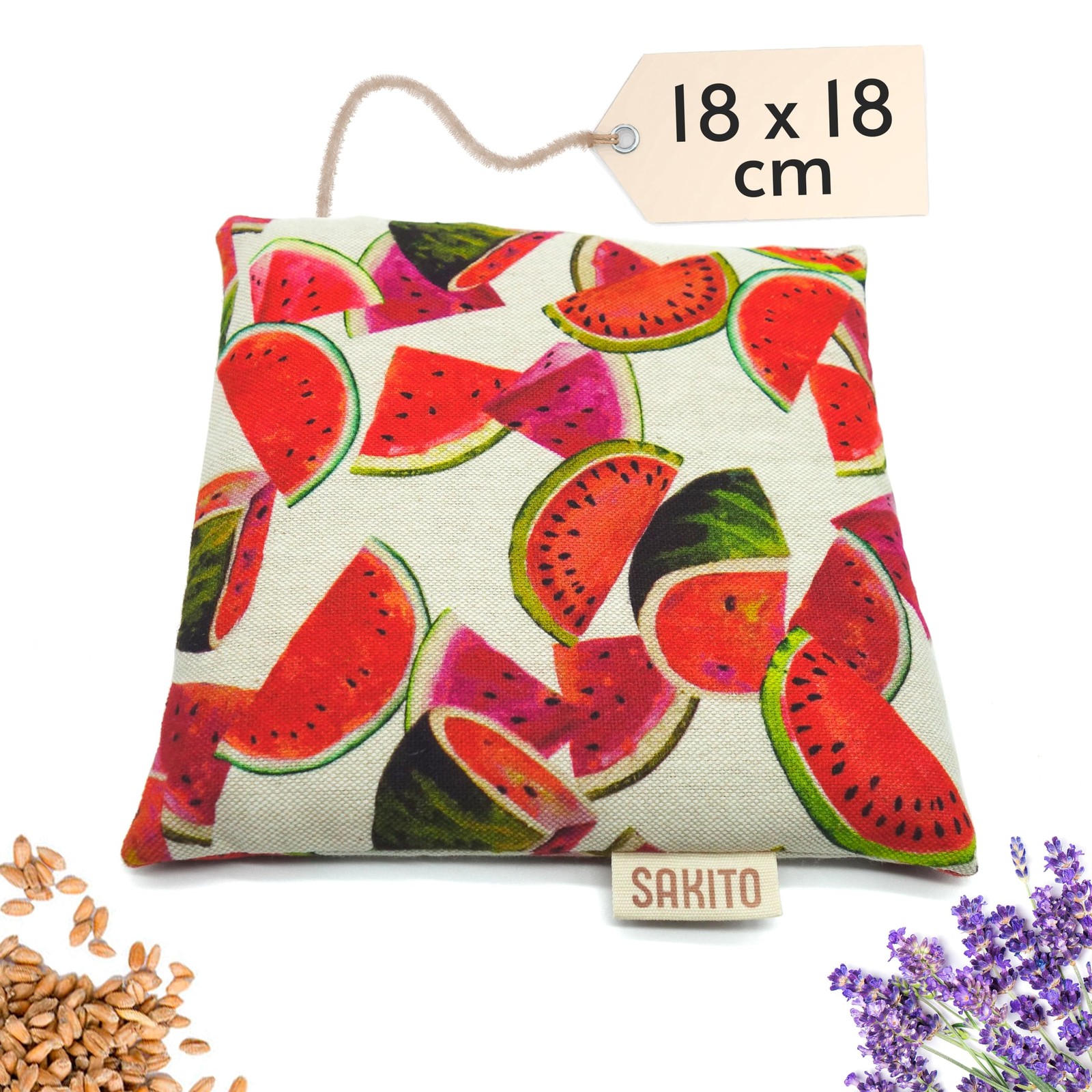 Bouillotte micro-onde anti-stress 18x18 cm coussin chauffant graines de lin