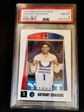2021-22 Panini Photogenic - First Night Anthony Edwards #2 PSA Graded 8