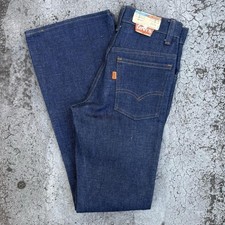 Vintage 70s Levi  s Deadstock Orange Tab Duraplus Student Bellbottom Jeans 26x30