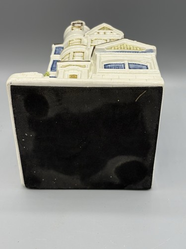 Casa ceramica vintage 1980 Otagiri Giappone dipinta a mano 7” blu - Foto 12 di 12