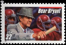 US Scott # 3148, Bear Bryant : Football Coach, 1997 32¢ Stamp, MNH