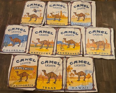 Vintage Camel Lights State Series T-Shirt Lot (10) 90s Tobacco Promo   See pics
