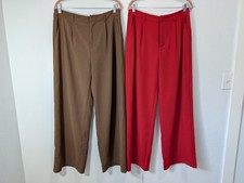 Cider Sexy Red and Brown Women's Dress Pants Boss Lady Work Wear Size XL Bundle