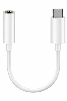 USB 3.1 Typ-C Headset Kopfhörer Audio Klinke DIGITAL Handy Adapter Kabel WEIß