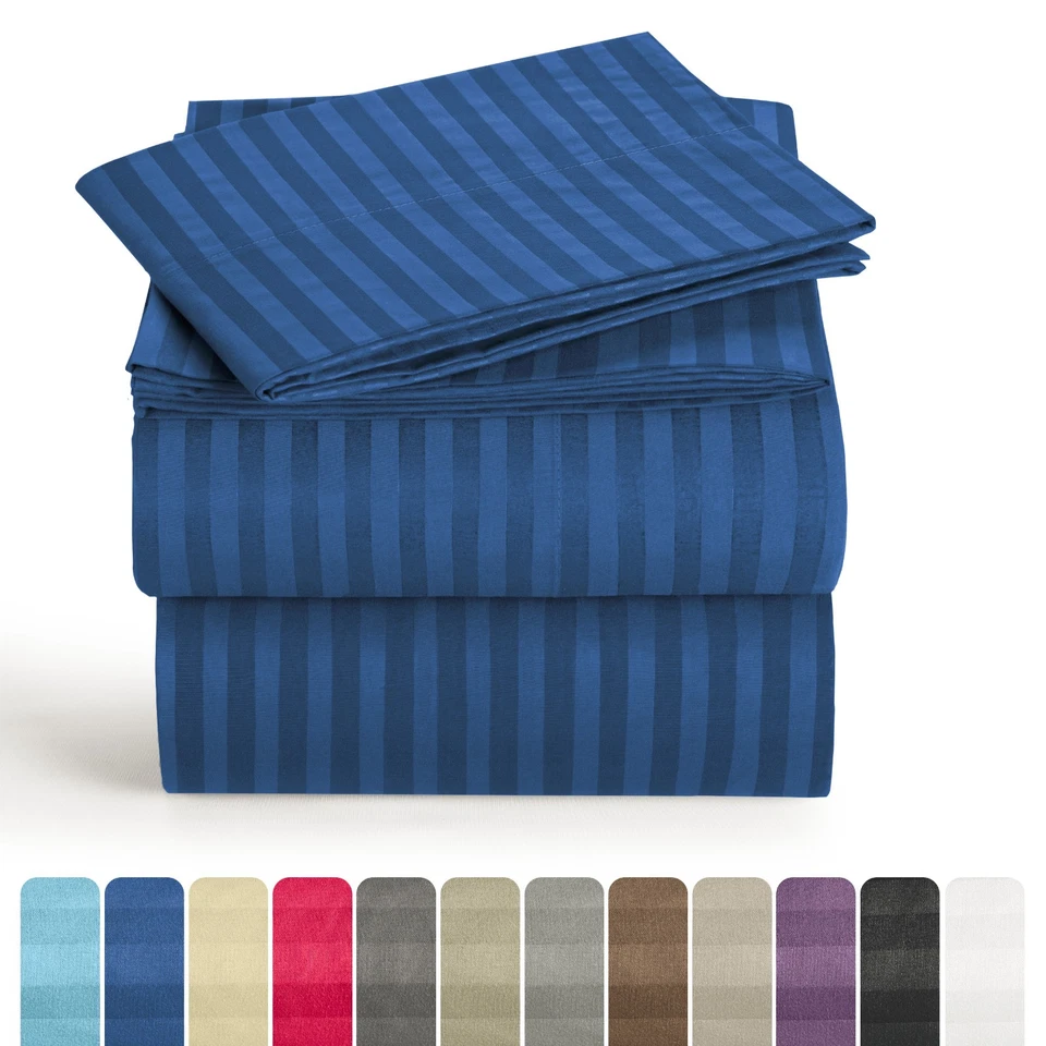 Juego de sábanas de 4 piezas bolsillo profundo serie 1800 sábanas de hotel microfibra confort Foto 2 de 4