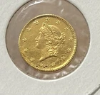1851 Liberty $1 Dollar Gold Coin Type I Piece