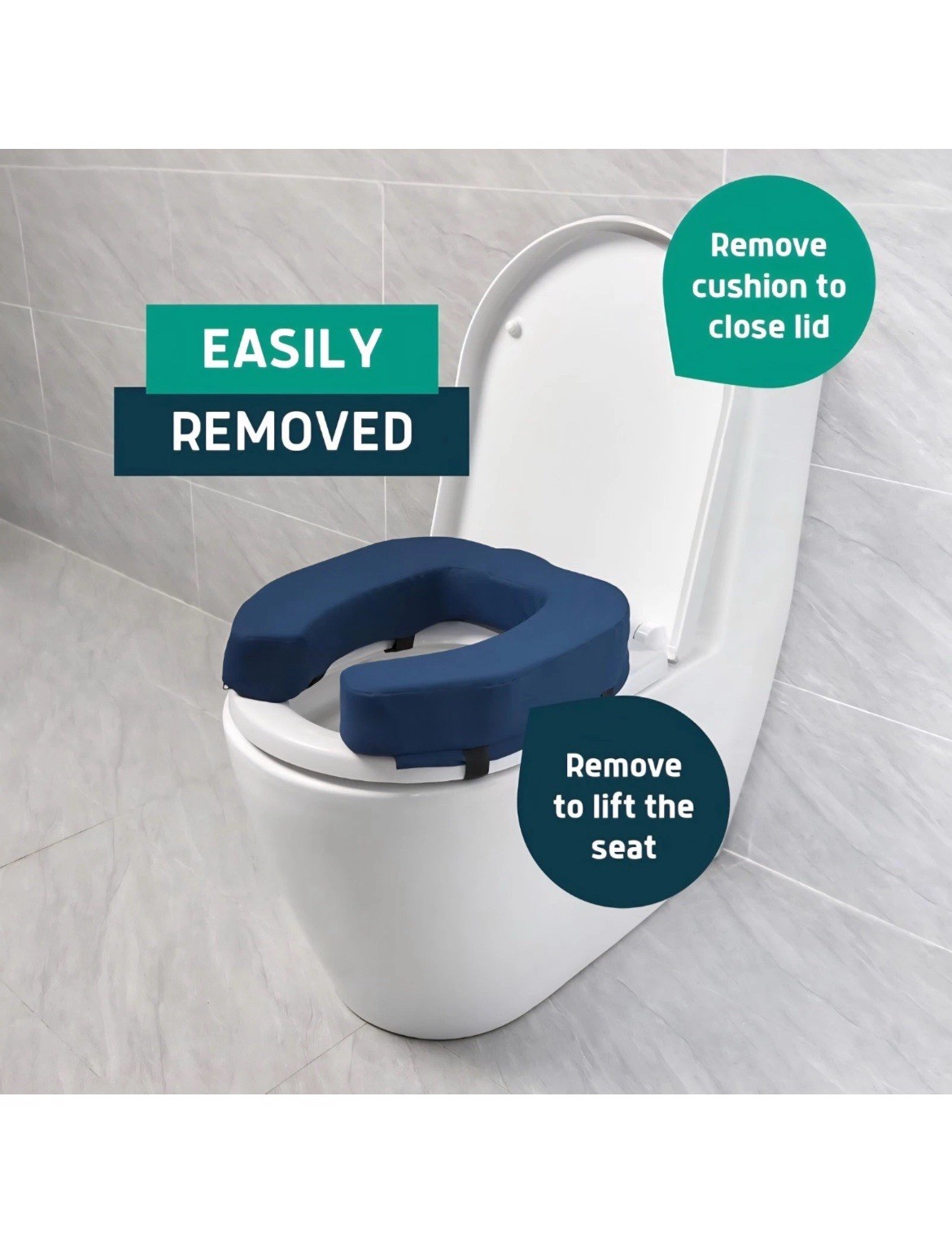 Lunderg Toilet Seat Riser for Seniors  Adds 3 Inches Universal Fit White NEW