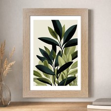 Scandi Eukalyptus Blätter Wandbild Giclée Kunstdruck Wohndeko