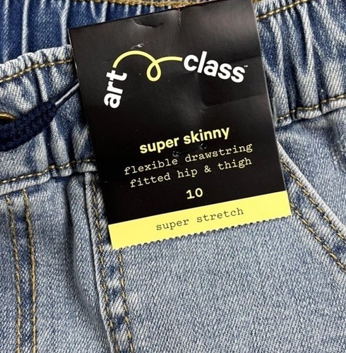Art Class Boy's Size 10 Super Skinny Pull on Jeans Light Wash New With Tags - Picture 6 of 7
