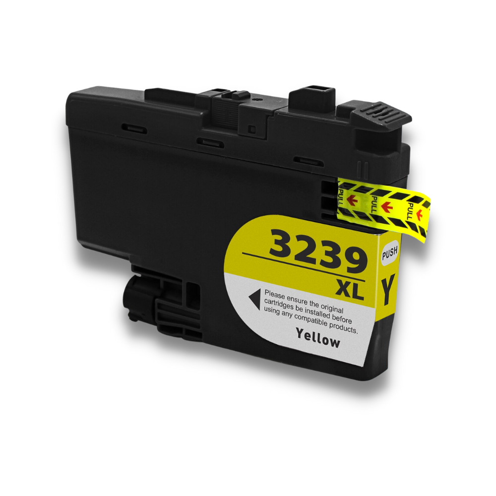Cartouche LC-3239XL jaune compatible Brother pour imprimante jet d'encre grand format