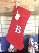 Letter Initial Monogram B Knit Sweater Christmas Stocking Target Wondershop 2015