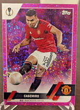 2022-23 TOPPS UEFA CLUB COMPETITIONS CASEMIRO PINK SPARKLE MANCHESTER UNITED #64