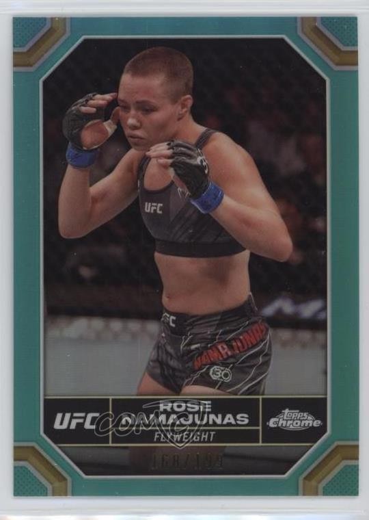 2024 Topps Chrome UFC Aqua Refractor 168/199 Rose Namajunas #169 02l5