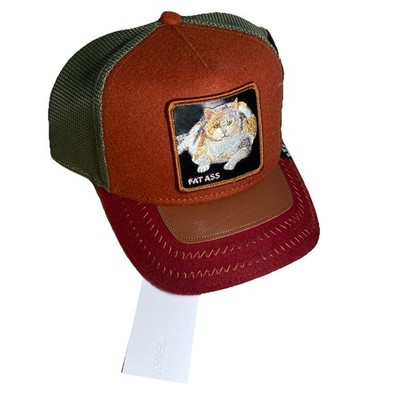Goorin Bros  Farm Trucker Snapback Hat Cap Fat Ass Kitty Cat Freshman Fifteen