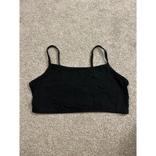 Fruit of the Loom Sports Bra Girls Size 42 Black Excellent Cami Style Cotton