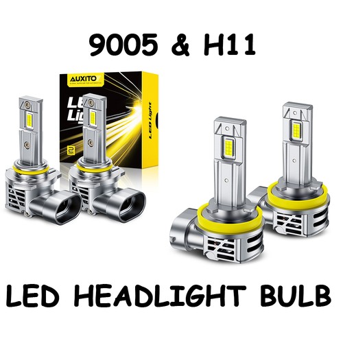 4PCS AUXITO H11 9005 LED Headlight Hi/Lo Beam Bulbs Cool White 6500K M6S Series - Picture 7 of 15