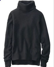 UNIQLO INES DE LA FRESSANGE Cashmere Turtleneck Sweater Black L
