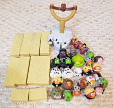 Angry Birds Telepods Figures Lot w/Star Ship Launcher  Girders Lot of 37 Pcs
