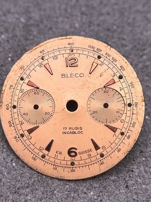 #1662 VINTAGE CHRONOGRAPHE SUISSE LANDERON 51 MANUAL 32,1mm ZIFFERBLATT DIAL