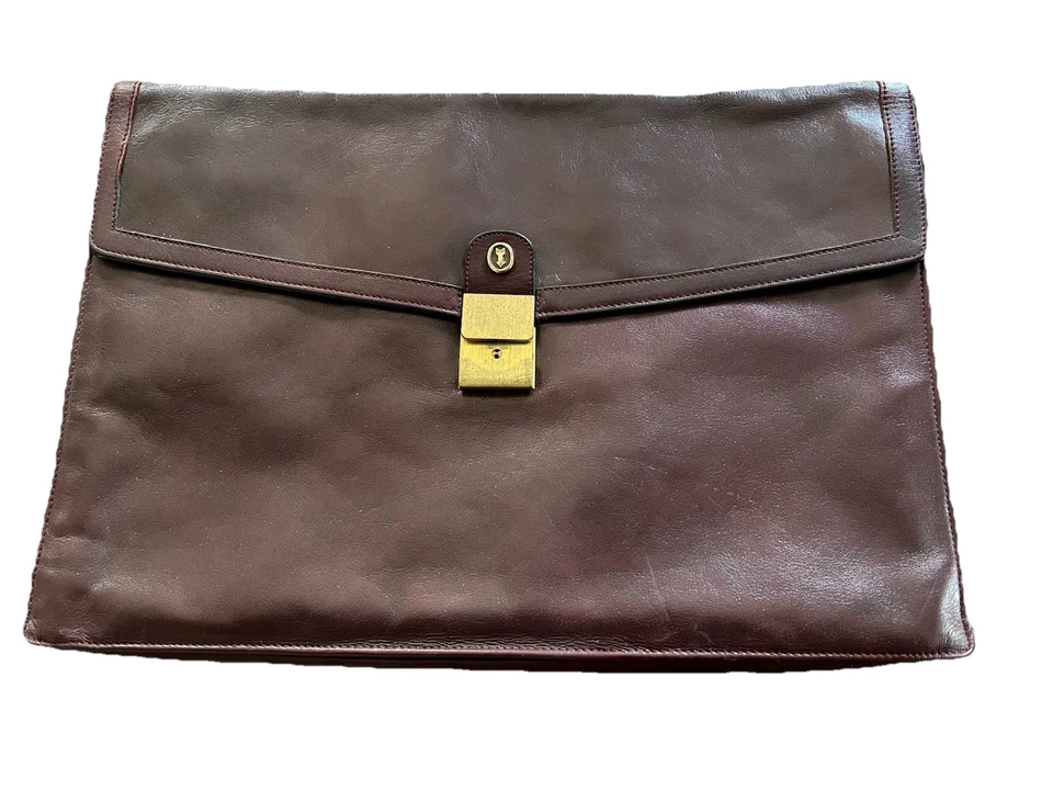 DORADO PFEIL Sport W. Alemania Vintage Cuero Caoba Maletín Bolsa de Documentos Foto 2 de 4