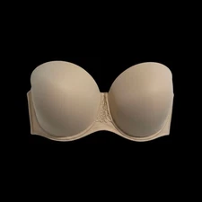 NWT Vanity Fair Womens Beauty Back Underwire Smoothing Strapless Bra Size 38DDD