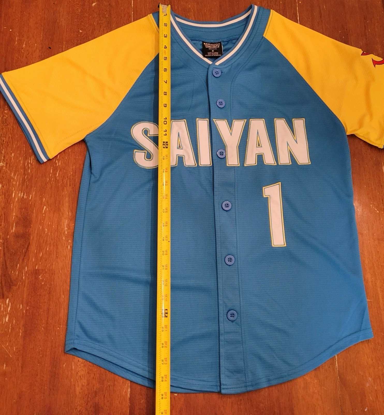 Dragon Ball Z Medium Baseball Jersey Vegeta Saiyan 1