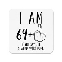 I Am 69+Mittelfinger 70Th Geburtstag KüHlschrankmagnet UnhöFlich Scherz Lustig