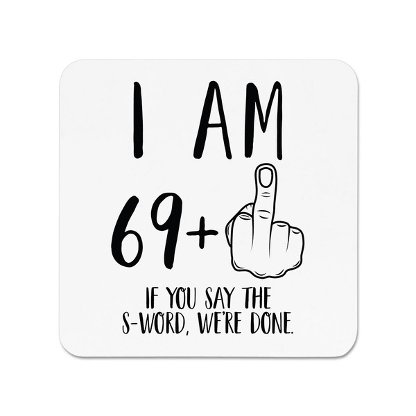 I Am 69+Mittelfinger 70Th Geburtstag KüHlschrankmagnet UnhöFlich Scherz Lustig-image