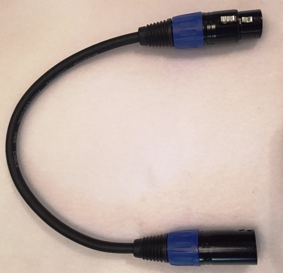 Blizzard DMX-5PIN-MALE-TURN 1' "Cool Cable" 3 PIN FEMALE TO 5 PIN MALE - Image 4 of 4