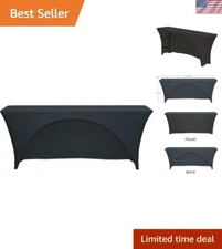 Premium Quality Black Spandex Training Tablecloth - 6 Ft x 18 Inches Rectangle