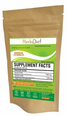 Quercetin with Bromelain Extract Powder Immune & Cardio Support Antioxidant 50g