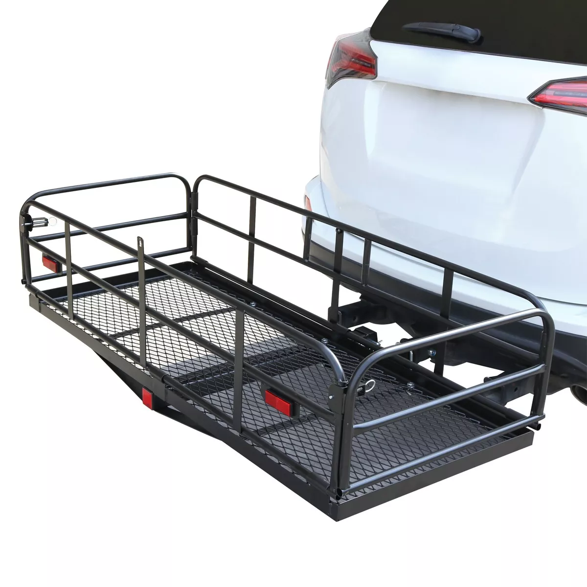 500lbs Folding Rack Cargo Basket Trailer Hitch Mount Luggage