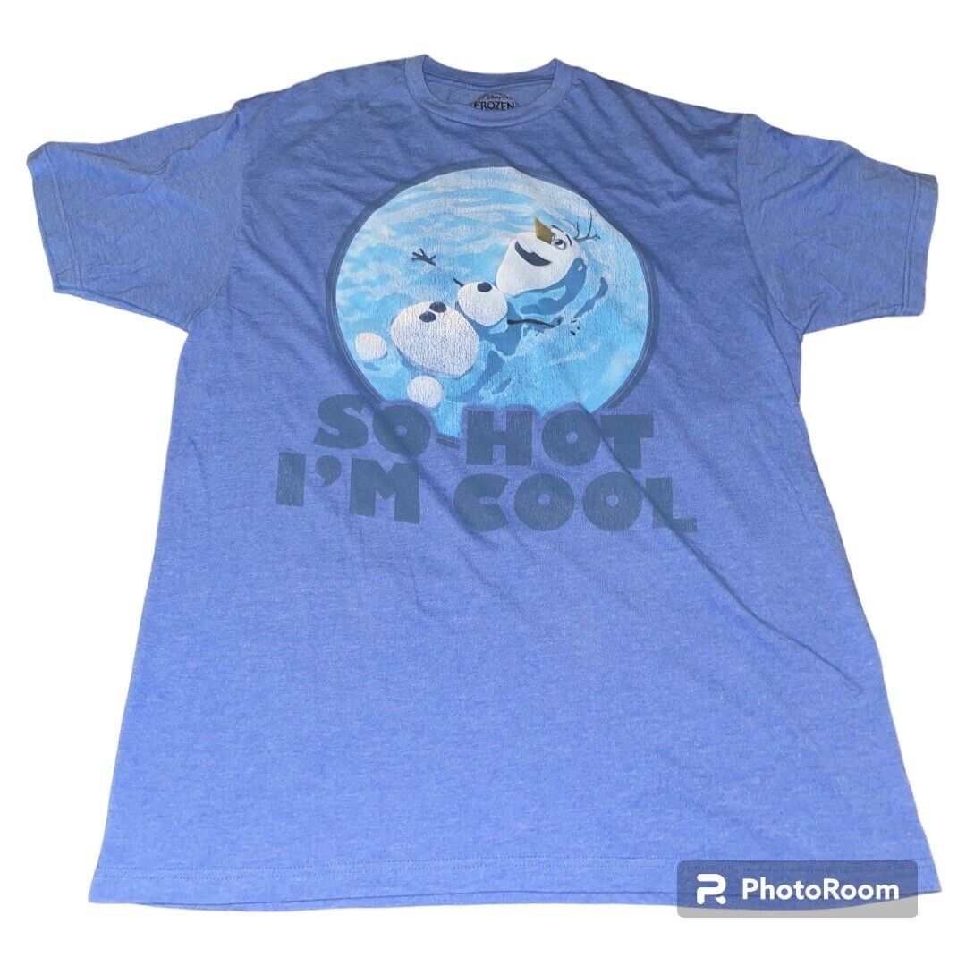 Disney Frozen Olaf So Hot I'm Cool Graphic Blue T… - image 1