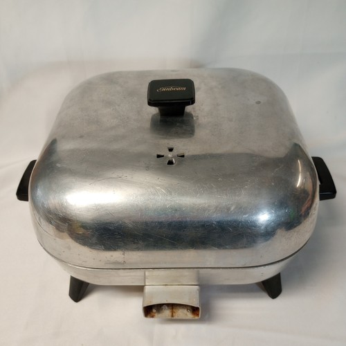 Vintage Sunbeam Electric Skillet Frying Pan w/ Lid and Cord eBay