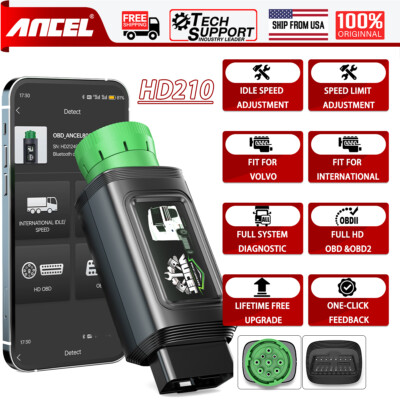 Heavy Duty Truck OBD2 Scanner Idle Speed Limit Reset for Volvo & International