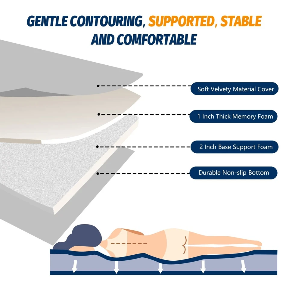 Толстый матрас для кемпинга из пены с эффектом памяти коврик для сна [автомобиль/палатка/кроватка], для улицы/путешествий - Изображение 4 из 4