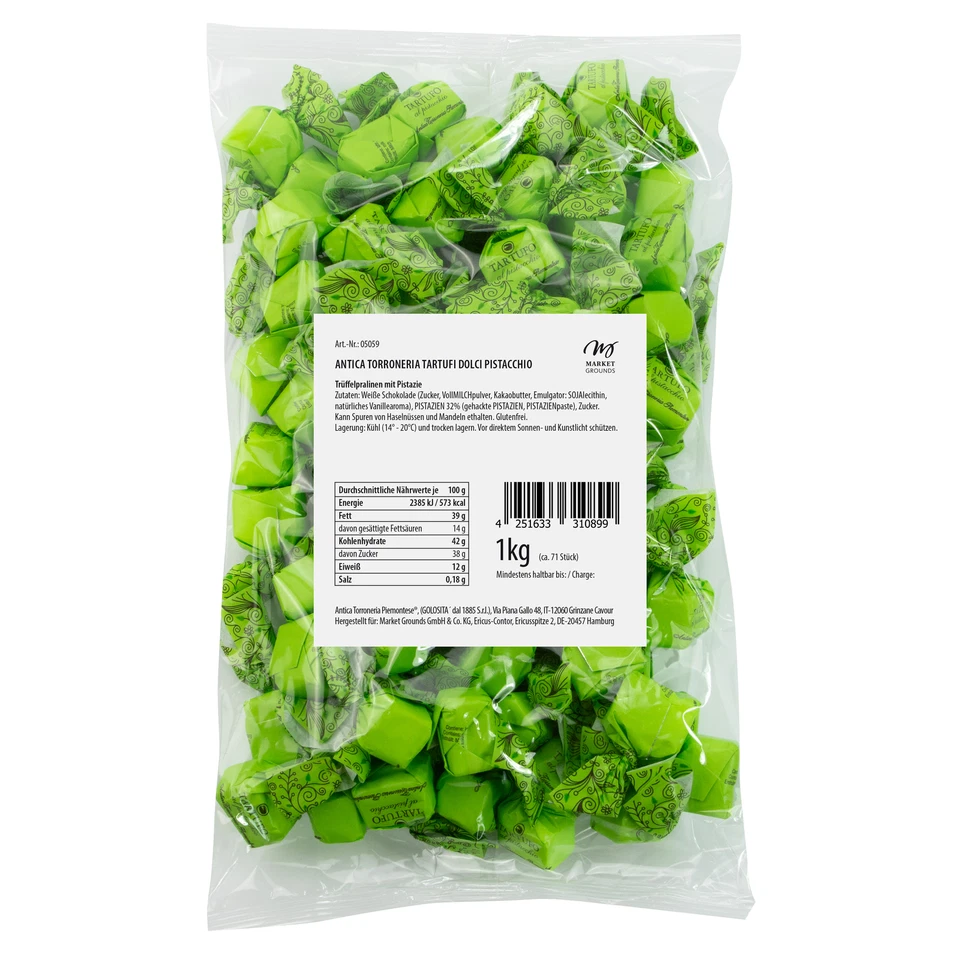 1 Kg Trüffelpralinen Tartufi dolce PISTAZIE - Antica Torroneria Dolci Pistacchio - Bild 2 von 3
