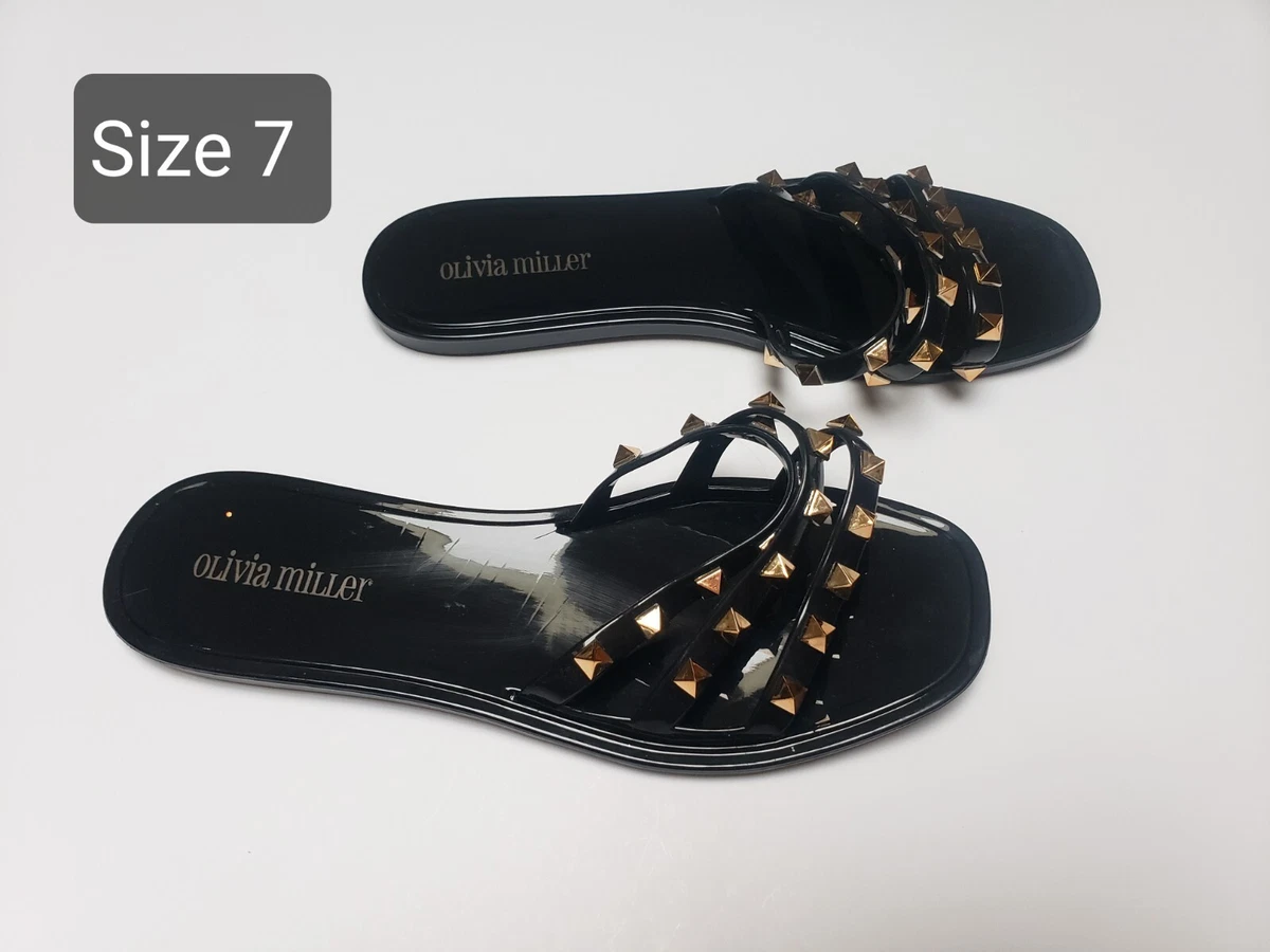 Olivia miller cheap rhinestone flip flops